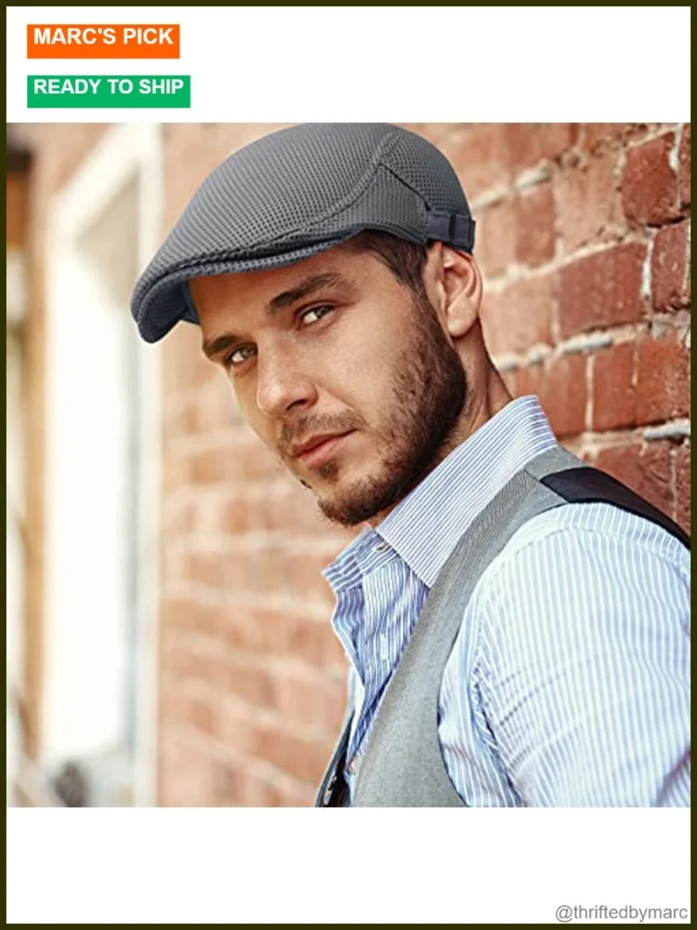 3 Pack Mesh Newsboy Cap Adjustable Summer Breathable Hat Cabbie Flat Hat